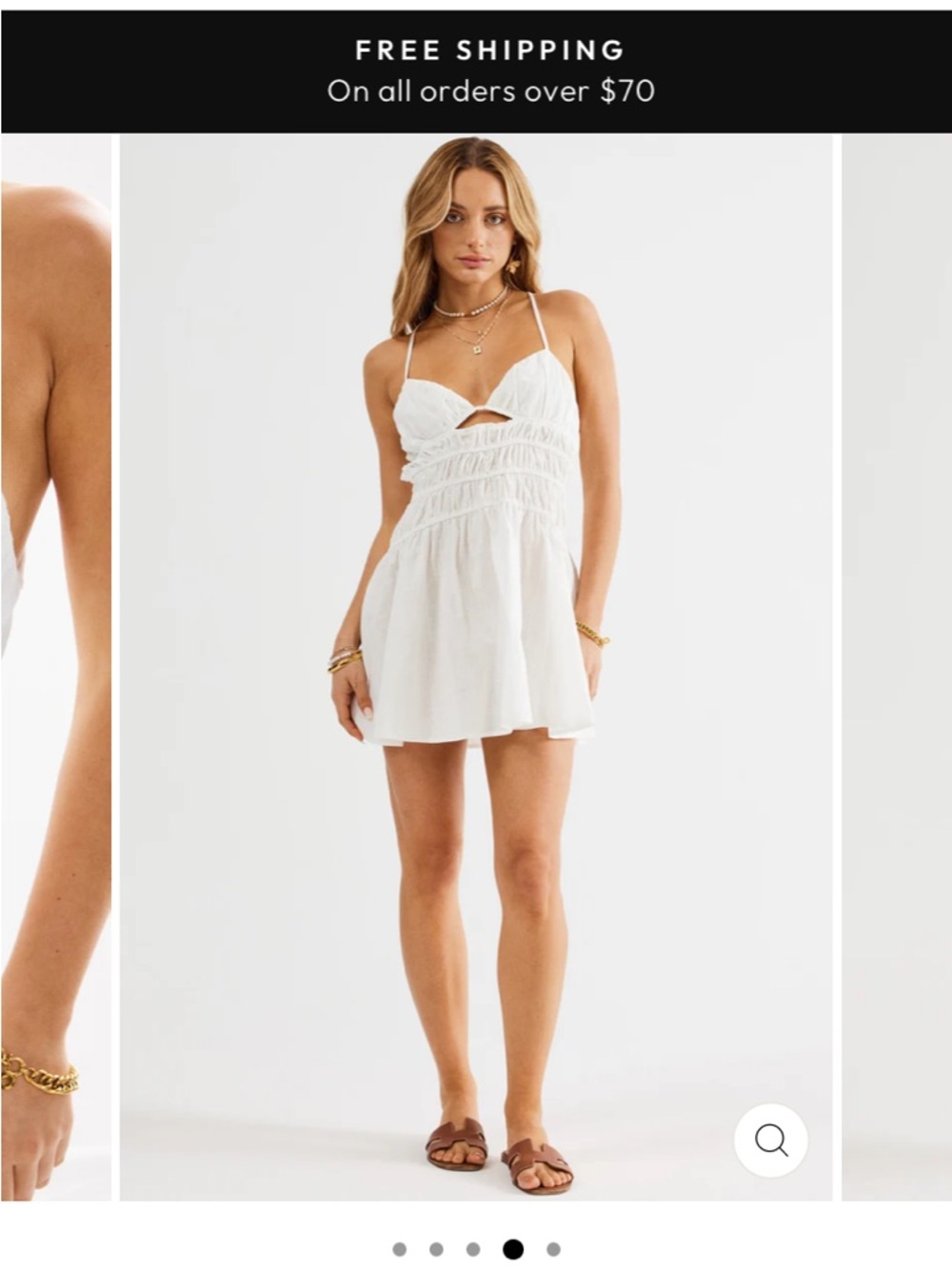 White Spaghetti-Strap Mini Dress